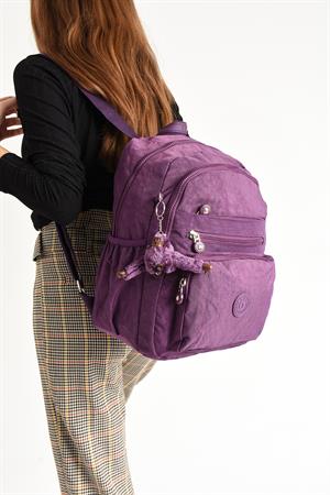 Ultra Hafif Orta Boy Sırt Çantası  Çok Cepli Mor (Model: 571-4B)