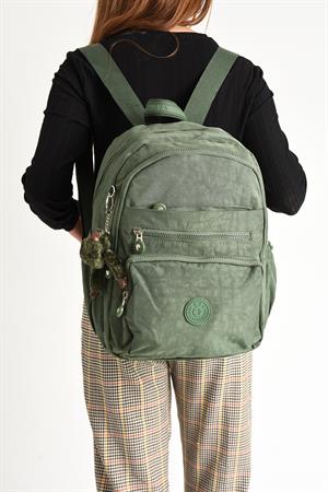 Ultra Hafif Orta Boy Sırt Çantası  Çok Cepli Unisex Yeşil (Model: 571-4B)