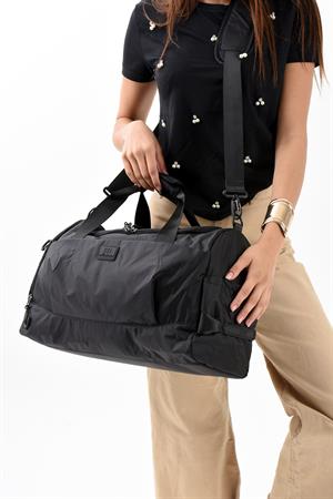 Ultra Hafif Su Geçirmez Ayakkabı Bölmeli Seyahat, Spor Çantası (Hostes, Valiz, Uçak) Siyah Model: (571-13-9H)