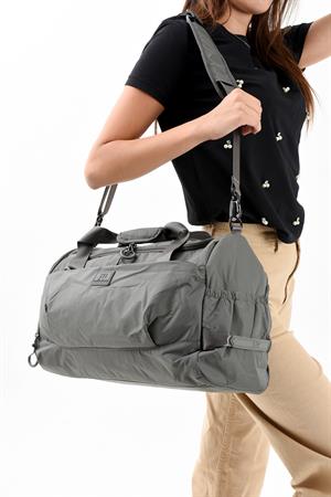Ultra Hafif Su Geçirmez Ayakkabı Bölmeli Seyahat, Spor Çantası (Hostes, Valiz, Uçak) Gri Model: (571-13-9H)