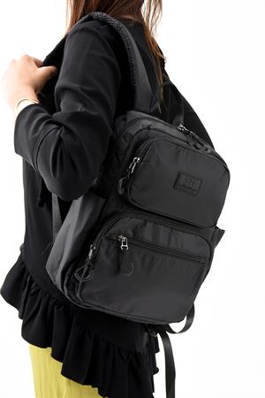Ultra Hafif Çok Bölmeli Orta Boy Sırt Çantası(Su Geçirmez, Notebook, Laptop) Siyah Model: (571-13-9D)
