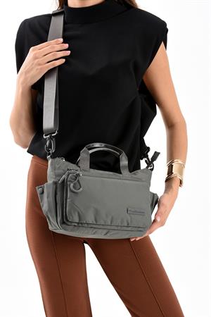 Ultra Hafif Şık Omuz El Çantası Gri Model: (571-13-9K)