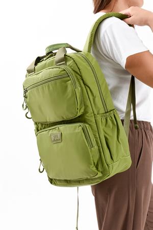 Ultra Hafif Çok Bölmeli Büyük Boy Sırt Çantası(Su Geçirmez, Notebook, Laptop) Yeşil Model: (571-13-9F)