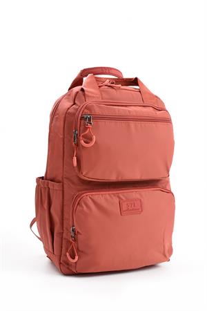 Ultra Hafif Çok Bölmeli Büyük Boy Sırt Çantası(Su Geçirmez, Notebook, Laptop) Kiremit Model: (571-13-9F)