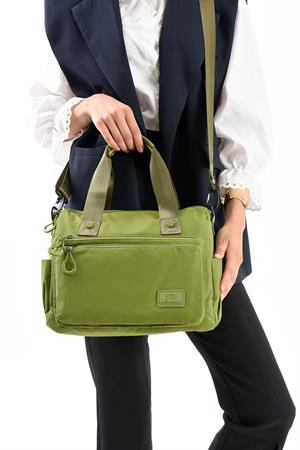 Ultra Hafif, Şık, Kadın Omuz Çantası (Çapraz Çanta) Yeşil Model: (571-13-9L)