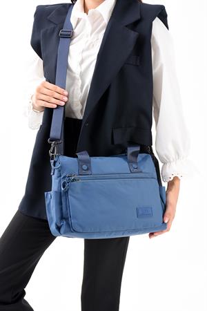 Ultra Hafif, Şık, Kadın Omuz Çantası (Çapraz Çanta) Mavi Model: (571-13-9L)
