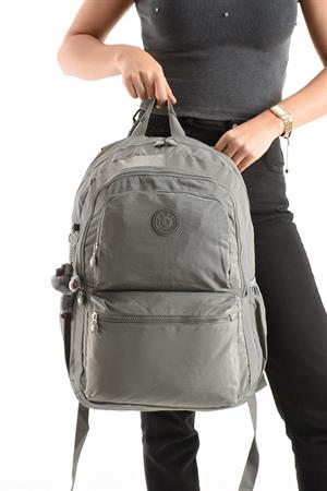 Ultra Hafif Sırt Çantası Okul Seyahat Unisex Gri (Model: 571-1C) 