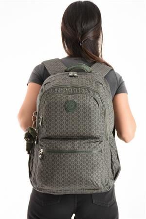 Ultra Hafif Sırt Çantası Okul Seyahat Unisex Desenli Yeşil (Model: 571-1C) 