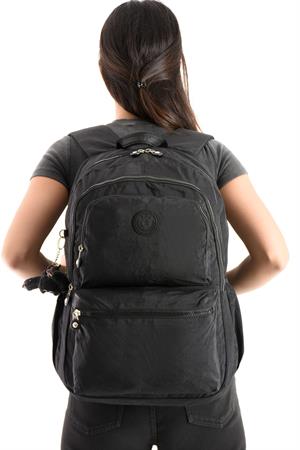 Ultra Hafif Sırt Çantası Okul Seyahat Unisex Siyah (Model: 571-1C) 