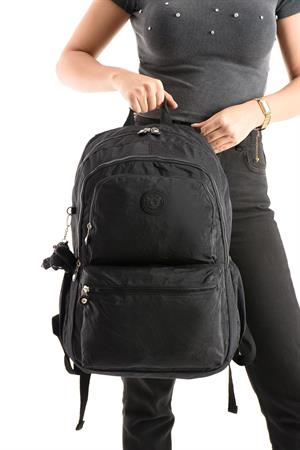 Ultra Hafif Sırt Çantası Okul Seyahat Unisex Siyah (Model: 571-1C) 