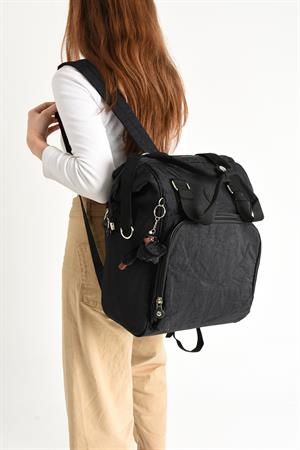 Ultra Hafif Anne Bebek Bakım Çantası Siyah (Model: 571-7A) 