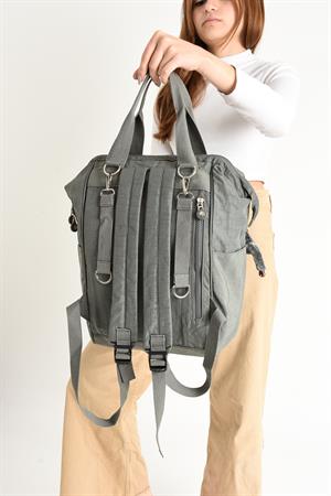 Ultra Hafif Anne Bebek Bakım Çantası Gri (Model: 571-7A) 