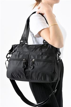 Ultra Hafif Su Geçirmez Çok Cepli Omuz Çantası Siyah (Model: 571-13-9M) 