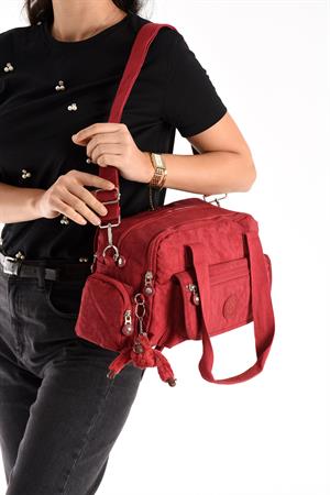Ultra Hafif Su Geçirmez Çok Cepli Omuz Çantası Kırmızı (Model: 571-5M) 