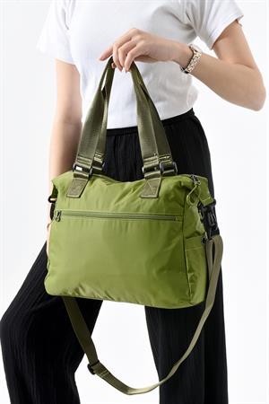 Ultra Hafif Su Geçirmez Çok Cepli Omuz Çantası Açık Yeşil (Model: 571-13-9M) 