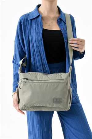 Ultra Hafif Su Geçirmez Çok Cepli Omuz Çantası Vizon (Model: 571-13-9J) 