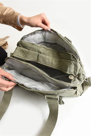 Ultra Hafif Su Geçirmez Çok Cepli Omuz Çantası Vizon (Model: 571-5C) 