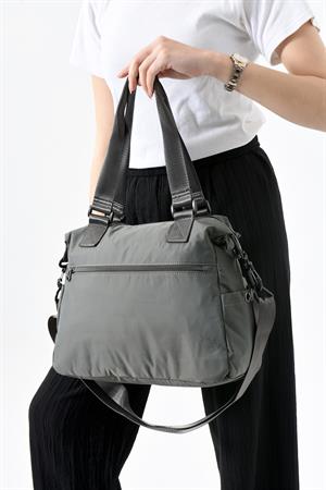 Ultra Hafif Su Geçirmez Çok Cepli Omuz Çantası Gri (Model: 571-13-9M) 