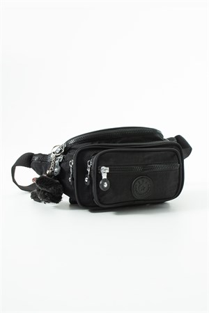 Unisex Çok Cepli, Su Geçirmez, Çapraz Askılı Bel Çantası (Freebag) Siyah Model: 571-7J