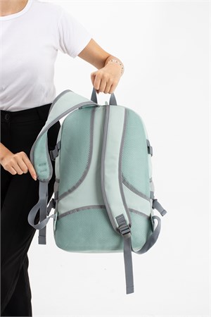 Unisex, Ultra Hafif, Çok Cepli, Sırt Çantası Mint Yeşili Model: (VNT-3C)