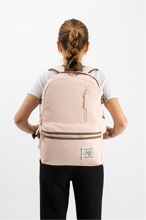 Unisex, Ultra Hafif, Çok Cepli, Sırt Çantası Pudra Pembe Model: (VNT-3C)