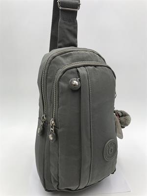 Üç Bölmeli Bodybag Göğüs Omuz Çantası Unisex Gri (Model: 571-8A)