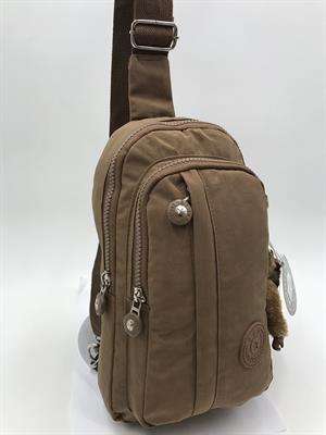 Üç Bölmeli Bodybag Göğüs Omuz Çantası Unisex Taba (Model: 571-8A)