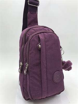 Üç Bölmeli Bodybag Göğüs Omuz Çantası Unisex Mor (Model: 571-8A)