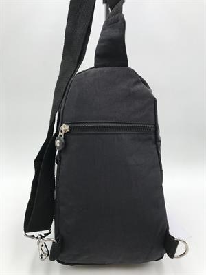 Üç Bölmeli Bodybag Göğüs Omuz Çantası Unisex Siyah (Model: 571-8A)