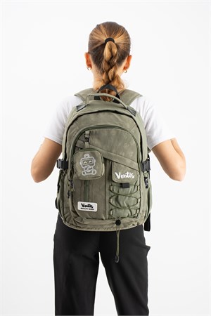 Unisex, Ultra Hafif, Çok Cepli, Sırt Çantası Haki Yeşil Model: (VNT-9B)