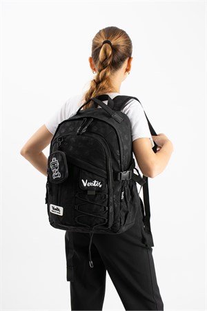 Unisex, Ultra Hafif, Çok Cepli, Sırt Çantası Siyah Model: (VNT-9B)