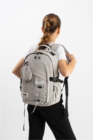 Unisex, Ultra Hafif, Çok Cepli, Sırt Çantası Gri Model: (VNT-9B)
