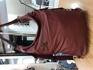 Yıkanmış Deri Hem Sırt Hem Omuz Çantası (571-1-6G) Bordo