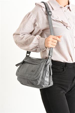 Suni Deri Omuz Çantası Gri (Model: 571-11-13E) 