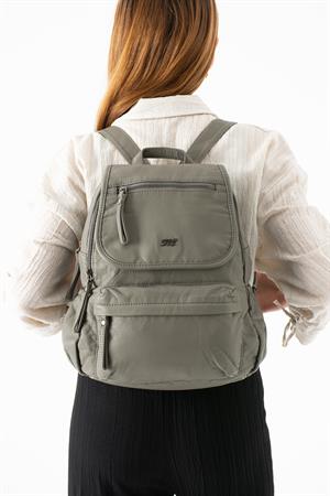Yıkanmış Deri Sırt Çantası Gri Model: (571-14-11M)