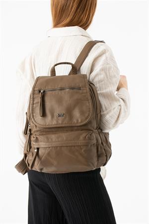Yıkanmış Deri Sırt Çantası Kahverengi Model: (571-14-11M)