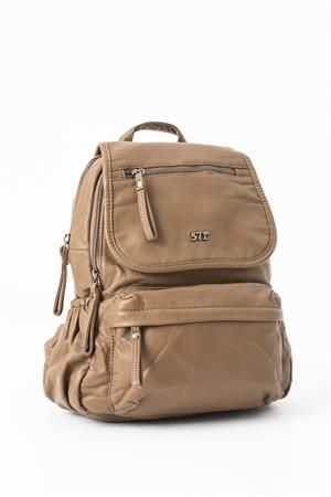 Yıkanmış Deri Sırt Çantası Kahverengi Model: (571-14-11M)