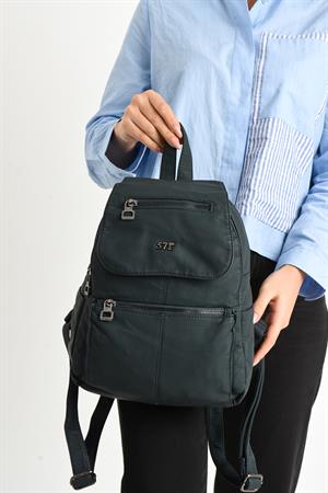 Yıkanmış Deri Sırt Çantası Mavi (Model: 571-9-11A) 