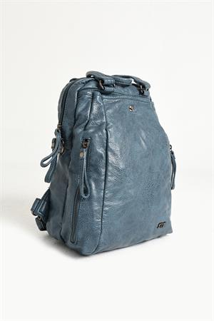 Suni Deri Sırt Çantası Mavi (Model: 571-9-12A)