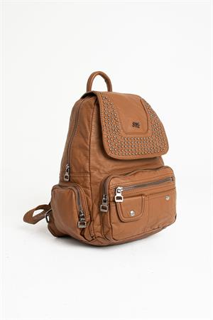 Yıkanmış Deri Sırt Çantası Taba (Model: 571-9-11D)