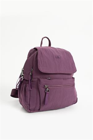 571-13-14BYumuşak Dokulu Ultra Hafif, Esnek ve Su Geçirmez Polyamid Kumaş Sırt Çantası Mor Model: (571-13-14B)