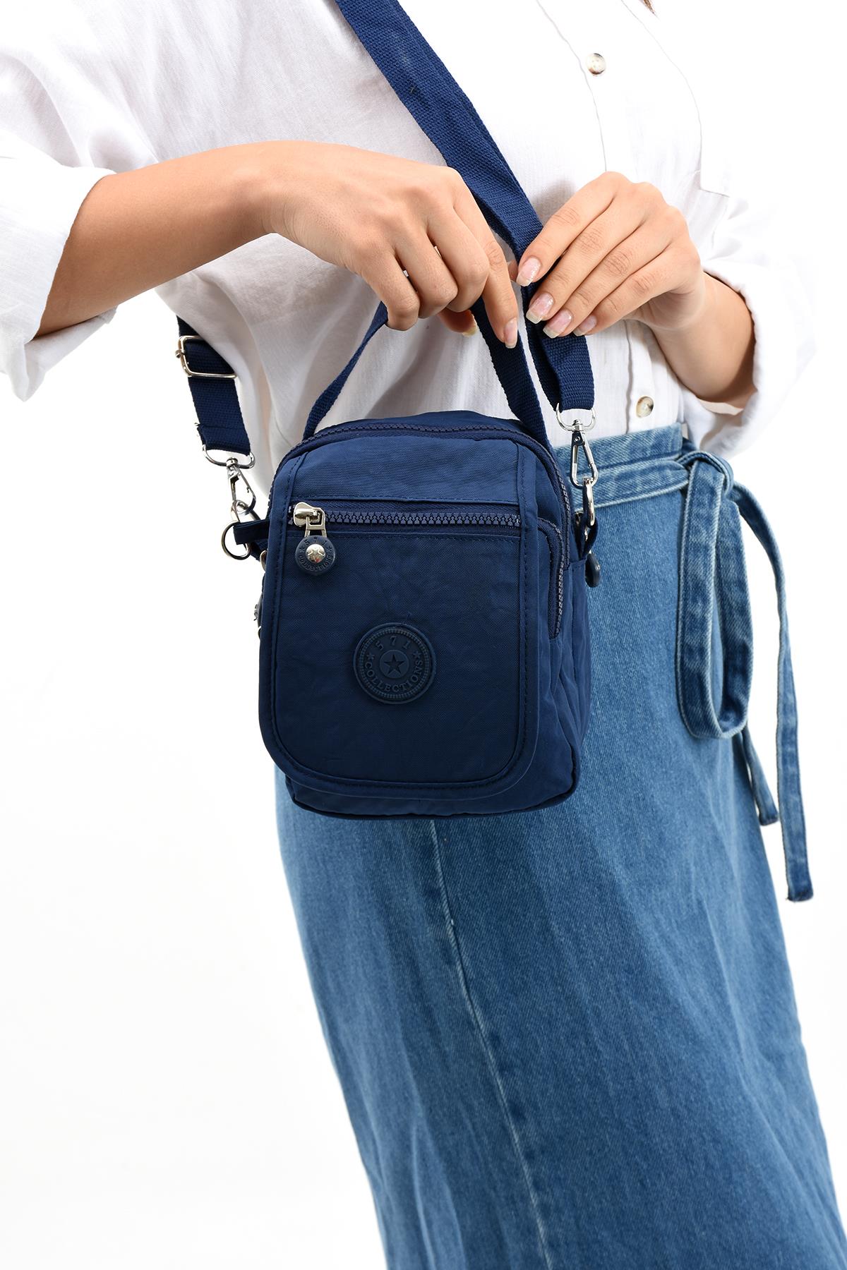 Çapraz Askılı Ultra Hafif Çok Cepli Bayan Omuz Çantası Laci (Model: 571-6K)