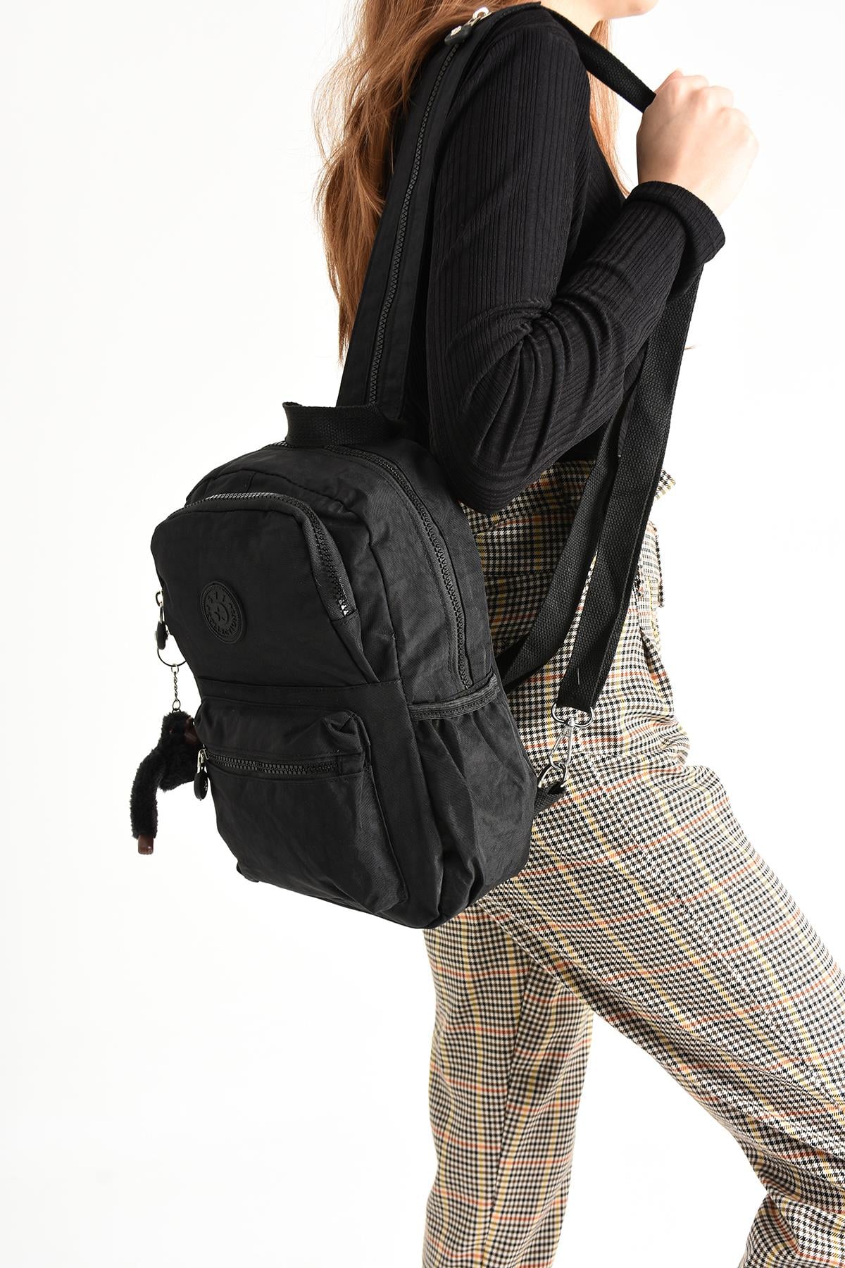 Hem Sırt Hem Göğüs Genç Spor Bodybag Çantası Siyah (Model: 571-8C) 