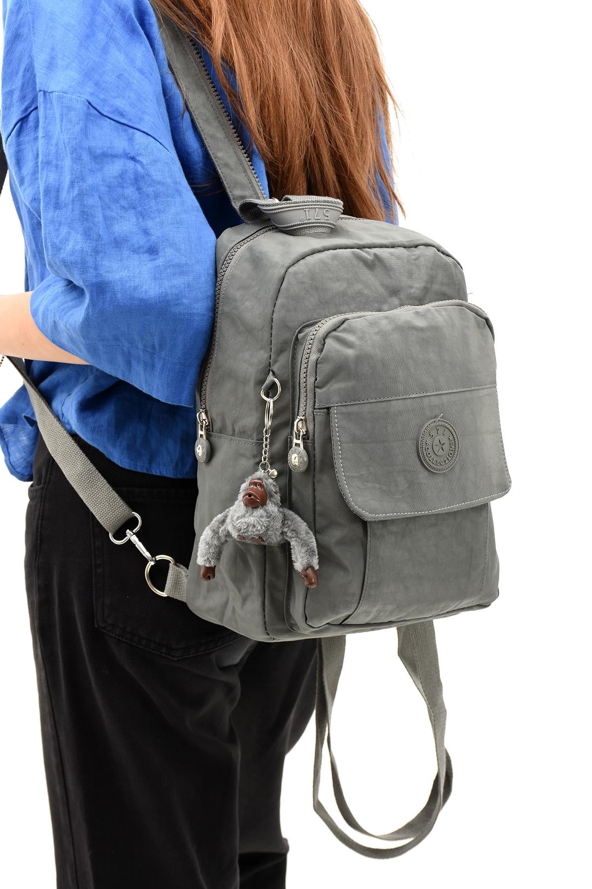 Hem Sırt Hem Göğüs Genç Spor Bodybag Çantası Gri (Model: 571-8D) 