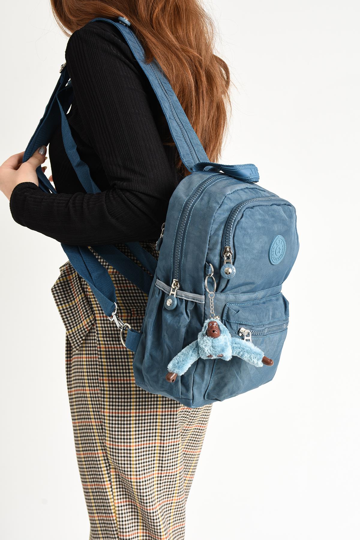 Hem Sırt Hem Göğüs Genç Spor Bodybag Çantası Mavi (Model: 571-8C) 