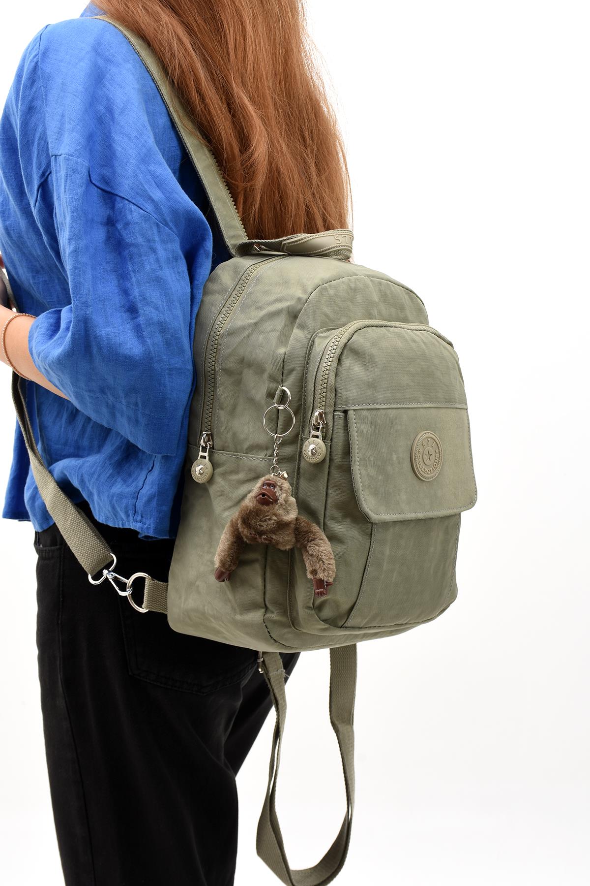 Hem Sırt Hem Göğüs Genç Spor Bodybag Çantası Vizon (Model: 571-8D) 