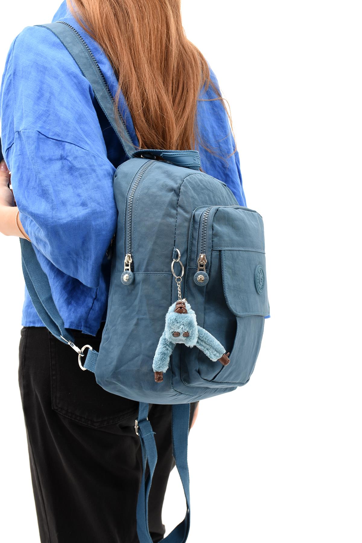 Hem Sırt Hem Göğüs Genç Spor Bodybag Çantası Mavi (Model: 571-8D) 