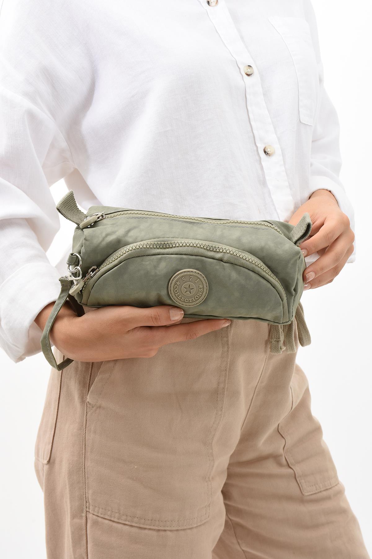 İki Bölmeli Kalemlik (Yıkanabilir ve Su Geçirmez, Makyaj Çantası ) Vizon (Model: 571-15J)