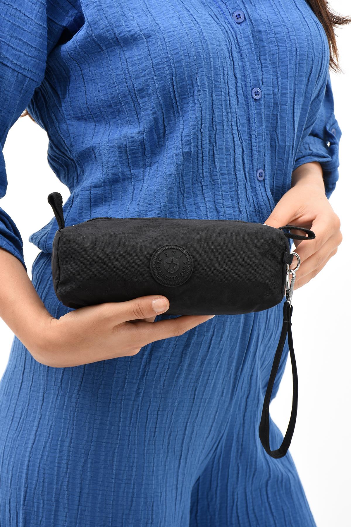 Tek Bölmeli Kalemlik (Yıkanabilir ve Su Geçirmez, makyaj çantası ) Siyah (Model: 571-15H)