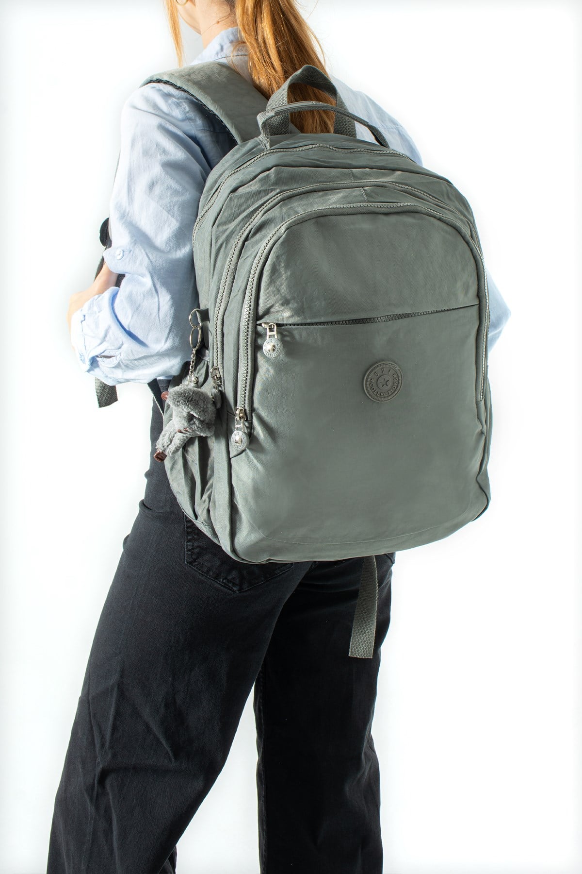 571-3KUltra Hafif Çok Cepli Orta Boy Sırt Çantası Gri Model: (571-3K)